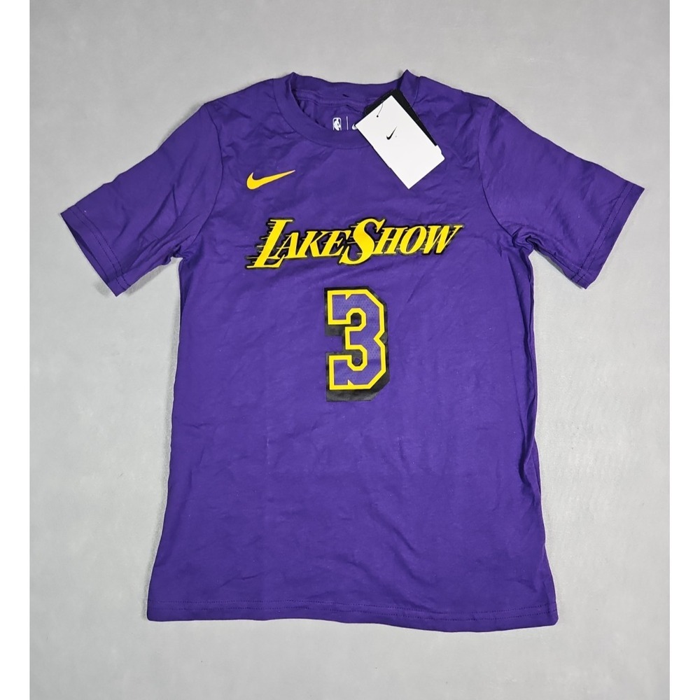 Nike Kids Los Angeles Lakers #3 Davis Graphic T Shirt Size Medium (10/12) NWT‎